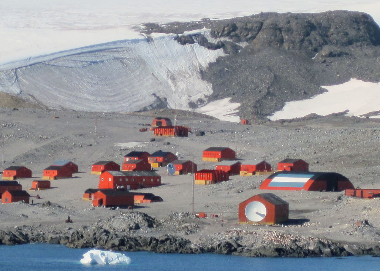 Argentina's Esperanza Base on the northern tip of the Antarctic Peninsula: the hottest place in Antarctica. Argentina's Esperanza Base on the northern tip of the Antarctic Peninsula: the hottest place in Antarctica.
