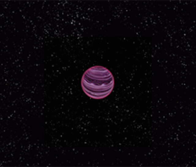 An artist's conception of PSO J318.5-22, the first rogue planet ever seen by astronomers